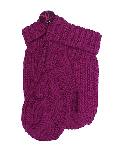 Louis Vuitton Constance Cable Knit Mittens, front view